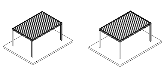 MU9000 OASIS PERGOLA Free-standing pergola with 4 column support
