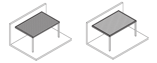 MU9000 OASIS PERGOLA Wall-mounted pergola with 2 column support