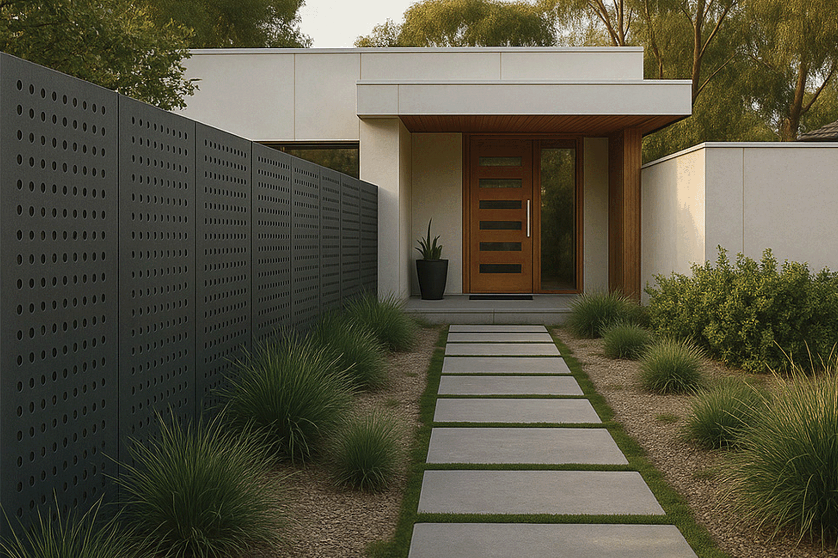 Fences with Perforated Panels